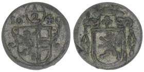 Paris Graf Lodron 1619-1653
Erzbistum Salzburg. 1/2 Kreuzer, 1640. Salzburg
0,44g
Zöttl 1673, Probszt 1368
ss-