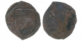 Paris Graf Lodron 1619-1653
Erzbistum Salzburg. Pfennig Kipper, 162(?). Salzburg
0,26g
Zöttl 1688f, Probszt 1424f
ss