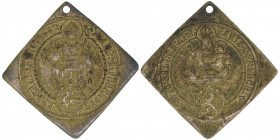 Paris Graf Lodron 1619-1653
Erzbistum Salzburg. 1/4 Talerklippe Messing, 1642. Erzeugnis des 20. Jahrhunderts
Nürnberg
6,16g
Prägeanstalt Lauer
geloch...