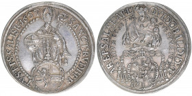 Guiodobald Graf Thun-Hohenstein 1654-1668
Erzbistum Salzburg. Taler, 1657. Salzburg
27,75g
Zöttl 1795, Probszt 1474
ss