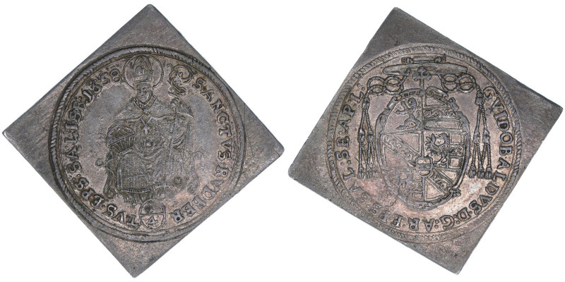 Guiodobald Graf Thun-Hohenstein 1654-1668
Erzbistum Salzburg. 1/4 Talerklippe, 1...