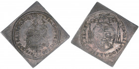 Guiodobald Graf Thun-Hohenstein 1654-1668
Erzbistum Salzburg. 1/4 Talerklippe, 1658. Salzburg
7,20g
Zöttl 1813, Probszt 1488
ss/vz