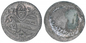 Leopold Anton Eleutherius Freiherr von Firmian 1727-1744
Erzbistum Salzburg. 1/2 Kreuzer, 1736. Salzburg
0,50g
Zöttl 2610, Probszt 2166
ss/vz