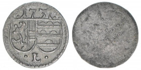 Leopold Anton Eleutherius Freiherr von Firmian 1727-1744
Erzbistum Salzburg. Pfennig, 1737. Salzburg
0,34g
Zöttl 2624, Probszt 2180
vz/stfr