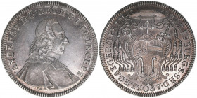 Andreas Jakob Graf Dietrichstein 1747-1753
Erzbistum Salzburg. Portraittaler, 1750 FMK. selten
Salzburg
29,26g
Zöttl 2859, Probszt 2218
vz+