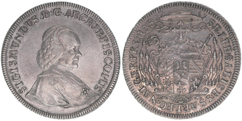 Sigismund III. Graf Schrattenbach 1753-1771
Erzbistum Salzburg. Taler, 1753. ohn...