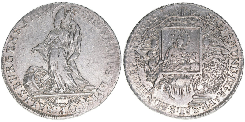 Sigismund III. Graf Schrattenbach 1753-1771
Erzbistum Salzburg. Taler, 1758. Pla...