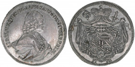 Sigismund III. Graf Schrattenbach 1753-1771
Erzbistum Salzburg. 1/2 Taler, 1770. Salzburg
14,00g
Zöttl 3023, Probszt 2309
vz