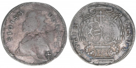 Sigismund III. Graf Schrattenbach 1753-1771
Erzbistum Salzburg. 20 Kreuzer, 1764. äußerst selten
Salzburg
6,41g
Zöttl 3045, Probszt 2325
s/ss