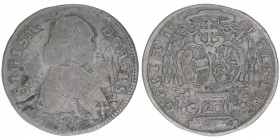 Sigismund III. Graf Schrattenbach 1753-1771
Erzbistum Salzburg. 20 Kreuzer, 1763. äußerst selten
Salzburg
6,23g
Zöttl 3044, Probszt 2324
s/ss