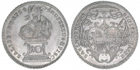 Sigismund III. Graf Schrattenbach 1753-1771
Erzbistum Salzburg. 10 Kreuzer, 1754. Typ leere Kartusche
Salzburg
3,88g
Zöttl 3059, Probszt 2333
stfr