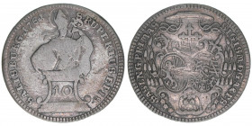 Sigismund III. Graf Schrattenbach 1753-1771
Erzbistum Salzburg. 10 Kreuzer, 1761. Typ Girlande - äußerst selten
Salzburg
3,66g
Zöttl 3058a
s/ss