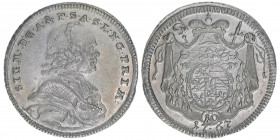 Sigismund III. Graf Schrattenbach 1753-1771
Erzbistum Salzburg. 10 Portraitkreuzer, 1767. Salzburg
3,82g
Zöttl 3069, Probszt 2342
vz/stfr