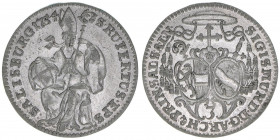 Sigismund III. Graf Schrattenbach 1753-1771
Erzbistum Salzburg. Groschen, 1754. Salzburg
1,57g
Zöttl 3078, Probszt 2351
vz+