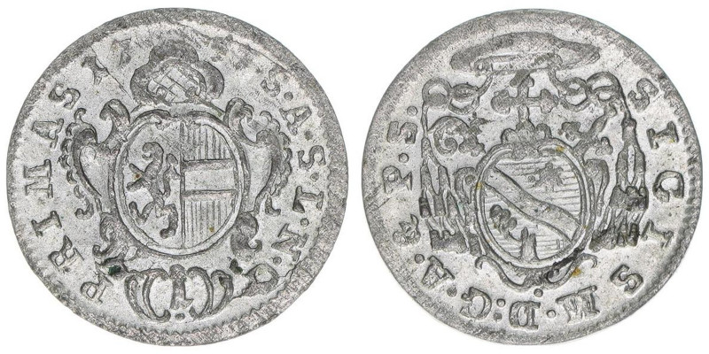 Sigismund III. Graf Schrattenbach 1753-1771
Erzbistum Salzburg. 1 Kreuzer, 1757....