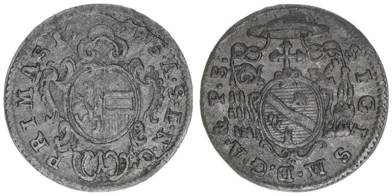 Sigismund III. Graf Schrattenbach 1753-1771
Erzbistum Salzburg. 1 Kreuzer, 1759....
