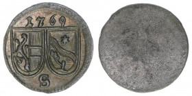 Sigismund III. Graf Schrattenbach 1753-1771
Erzbistum Salzburg. Pfennig, 1769. Salzburg
0,24g
Zöttl 3108, Probszt 2380
ss+