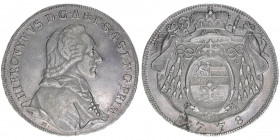 Hieronymus Graf Colloredo 1772-1803
Erzbistum Salzburg. 1/2 Taler, 1778. Salzburg
13,94g
Zöttl 3252, Probszt 2462
ss/vz