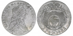 Hieronymus Graf Colloredo 1772-1803
Erzbistum Salzburg. 20 Kreuzer, 1782. Salzburg
6,61g
Zöttl 3272, Probszt 2480
ss