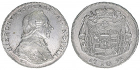 Hieronymus Graf Colloredo 1772-1803
Erzbistum Salzburg. 10 Kreuzer, 1795. äußerst selten - Variante ohne Blumen!
Salzburg
3,92g
Zöttl 3315, Probszt 25...