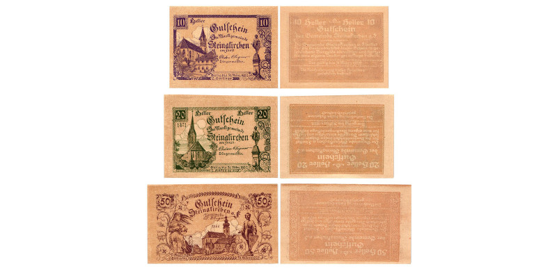 Steinakirchen am Forst
Steinakirchen am Forst. 10 Heller, 20 Heller, 50 Heller. ...