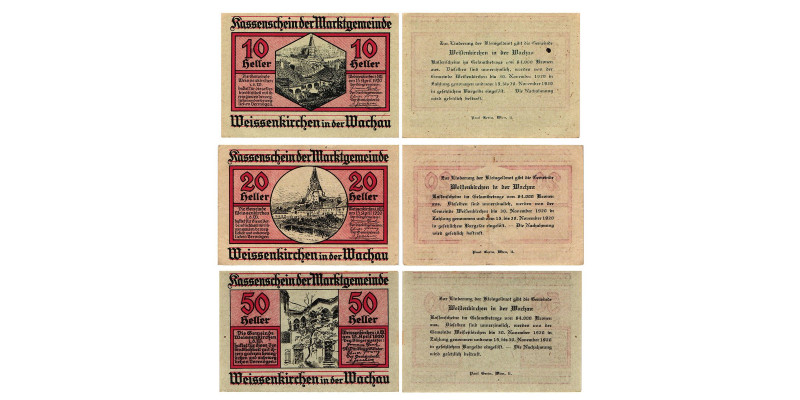 Weissenkirchen in der Wachau
Weissenkirchen in der Wachau. 10 Heller, 20 Heller,...