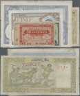 Algeria: Banque de l'Algérie, lot with 7 banknotes 1941-1961, comprising 5 Francs 15.5.1941 (P.77b, F), 20 Francs 4.8.1927 (P.78b, F with border tears...