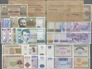 Armenia: Lot with 14 banknotes, 1918-2011, comprising 1000 Rubles 1918 State Bank Yerevan branch (P.8, VG, F-), 50 Rubles 1919 (P.30, VF), 10, 25, 50 ...