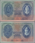 Austria: Oesterreichisch-ungarische Bank 20 Kronen 1907, P.10, excellent condition and fantastic original shape, two times folded, otherwise original ...