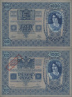 Austria: Oesterreichisch-ungarische Bank 1000 Kronen with addtional overprint ”Ausgegeben nach dem 4. Oktober 1920” (issued after October 4th, 1920), ...