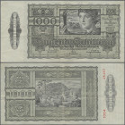 Austria: Oesterreichische Nationalbank 1000 Schilling 1947 with ”Zweite Auflage”, P.125, very nice original shape with crisp paper and bright colors, ...