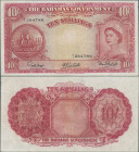 Bahamas: The Bahamas Government 10 Shillings L.1936 (1953), P.14a with signature at center: H. R. Latreille and signature at right: Basil Burnside, ob...