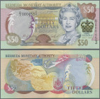 Bermuda: Bermuda Monetary Authority 50 Dollars 2nd June 2003 commemorating the 50th Anniversary of the Coronation of Queen Elizabeth II (1953-2003), P...