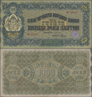 Bulgaria: Bulgaria National Bank 1000 Leva Zlatni ND(1918) with signatures Chakalov & Venkov and printer Gebrüder Parcus, Munich, P.26, very nice cond...