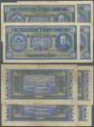 Bulgaria: Set with 4 Banknotes 500 Leva 1940, P.58, all notes in used condition with many folds, stains and tiny tears. Condition: F-/F
 [differenzbe...