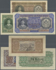 Bulgaria: Set of 3 notes containing 200 Leva 1943 P. 64 (F), 250 Leva 1943 P. 65 (VF-) and 500 Leva 1943 P. 66 (XF), nice set. (3 pcs)
 [differenzbes...