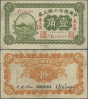 China: Bank of China 10 Cents 1917, place of issue: MANCHURIA, P.42b, still nice with strong paper, some stains and a few folds, Condition: F/F+.
 [d...