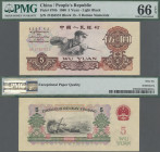 China: China Peoples Republic 5 Yuan 1960 with serial # prefix: 2 Roman numerals, P.876b, PMG graded 66 Gem Uncirculated EPQ.
 [zzgl. 7 % Importspese...