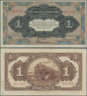 China: Russo-Asiatic Bank, Harbin branch 1 Ruble ND(1917), P.S474, great original shape with ink annotations at lower left on back, Condition: aUNC.
...
