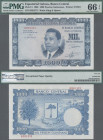 Equatorial Guinea: Banco Central de Republica de Guinea Ecuatorial 1000 Pesetas Guineanas 1969, P.3, PMG graded 66 Gem Uncirculated EPQ.
 [zzgl. 19 %...