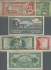 Ethiopia: Set with 3 banknotes with portrait of Emperor Haile Selassie I, comprising for the State Bank of Ethiopia 1 Dollar ND(1945), (P.12a, VF) and...