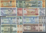 Ethiopia: National Bank of Ethiopia, lot with 18 banknotes 1976-2006, comprising for the ND(1976) series 2x 1 and 5 Birr (P.30a,b, 31bF, UNC), series ...