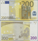EURO: European Central Bank, first series 2002 with signature DUISENBERG, 200 Euro, prefix X, printers code R006D4, P.6x in UNC condition.
 [differen...