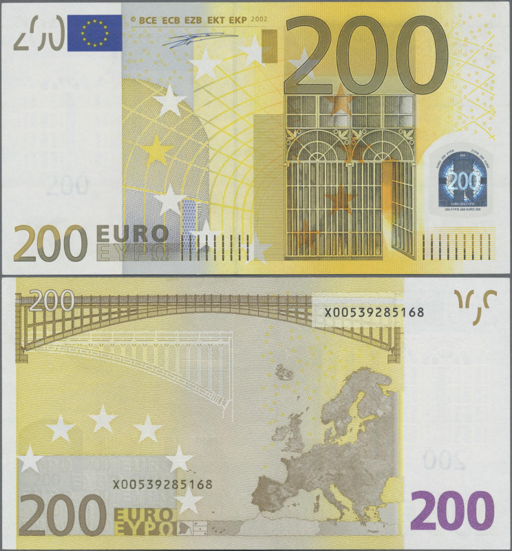 EURO: European Central Bank, first series 2002 with signature DUISENBERG, 200 Eu...