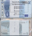 EURO: European Central Bank, original starter set from 2001 in plastic bag containing 40x 5 Euro, 20x 10 Euro and 20x 20 Euro, wrapped by Giesecke & D...