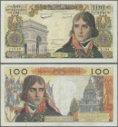 France: 100 Nouveaux Francs 1962 P. 144, potrait Napoleon Bonaparte, used with folds, a few pinholes at left, minor border tears, lightly pressed, sti...