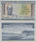 Guinea: Banque Centrale de la République de Guinée 500 Francs 1960, P.14, optically appears nice with bright colors and still strong paper, slightly c...