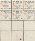 Keeling: Complete set of the 1902 issues comprising 1/10, 1/4, ½, 1, 2 and 5 Rupees, facsimile signature of Clunies Ross. P.S123-S128. Folds, spots on...