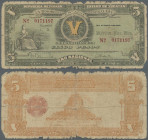 Mexico: Yucatan, Tesoreria General Del Estado 5 Pesos 1916 P. S1137, very strong used with lots of border wear, strong folds, soft paper, the horizont...