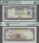 Oman: Central Bank of Oman 10 Rials ND(1977), P.19, PMG 63 Choice Uncirculated EPQ.
 [differenzbesteuert]